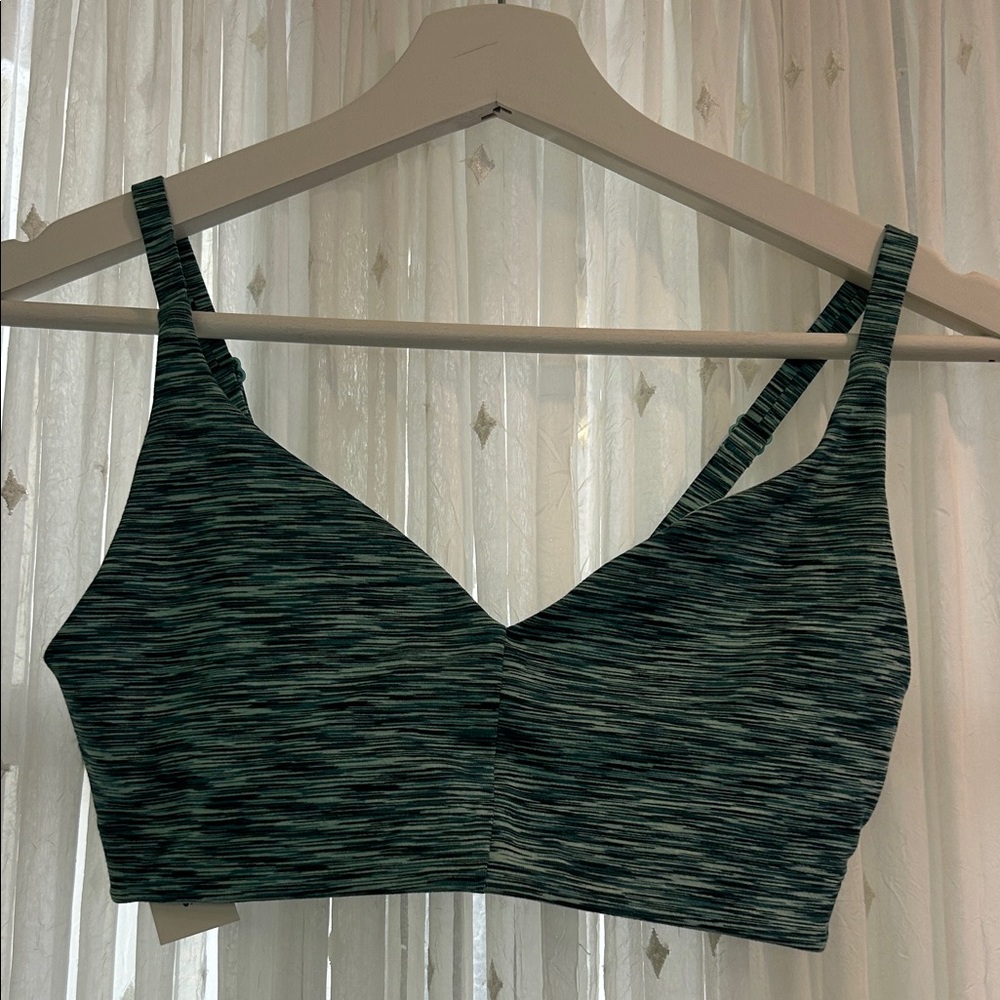 Outdoor Voices Green Patina Mix Flow Bralette